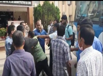 রাবিতে বামজোটের হরতালে হামলার অভিযোগ 